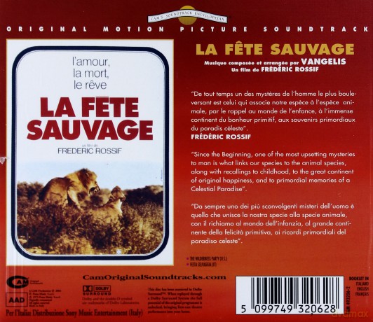 Vangelis: La Fete Sauvage Soundtrack (The Wilderness Party) [CD]