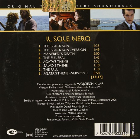 Il Sole Nero soundtrack (Czarne Słońce) (Wojciech Kilar) [CD]