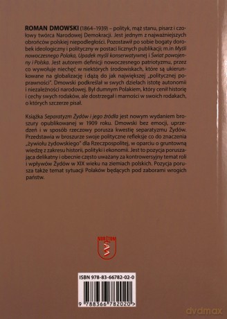 Separatyzm Żydów i jego źródła - Roman Dmowski [KSIĄŻKA]