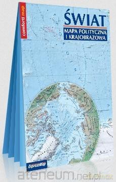 Świat. Mapa polity. i krajobra. 1: 31000000