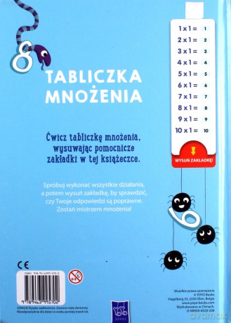 Tabliczka mnożenia z wysuwanymi kartami [KSIĄŻKA]