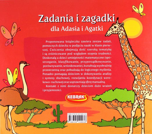 Zadania i zagadki dla Adasia i Agatki - Aleksandra Kotowska [KSIĄŻKA]