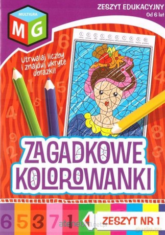 Zagadkowe Kolorowanki nr 1 [KSIĄŻKA]