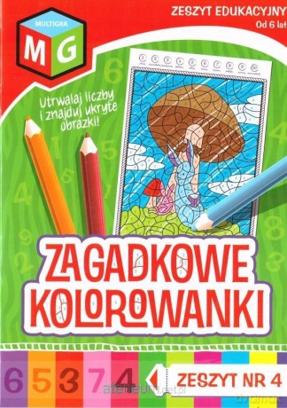 Zagadkowe Kolorowanki nr 4 [KSIĄŻKA]