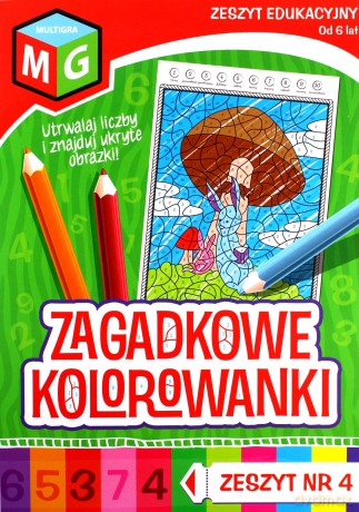 Zagadkowe Kolorowanki nr 4 [KSIĄŻKA]