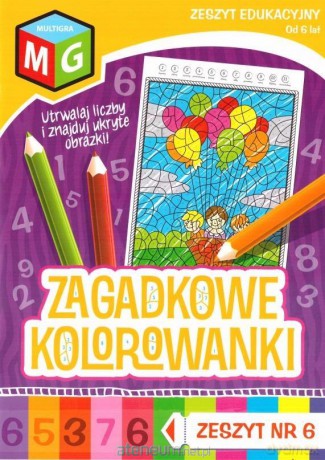 Zagadkowe kolorowanki nr 6 [KSIĄŻKA]