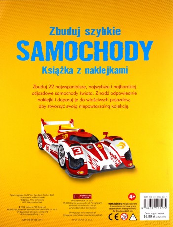 Zbuduj szybkie samochody. Książka z naklejkami - Simon Tudhope [KSIĄŻKA]