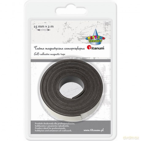 Taśma magnetyczna samoprzylepna 15mmx2m czarna