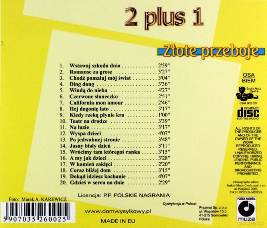 2 plus 1 - Złote Przeboje [CD]