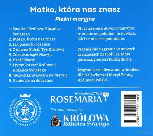 Zespół Muzyki Sakralnej Lumen: Matko, która nas znasz - pieśni maryjne.. [CD]