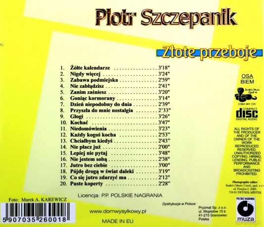 Piotr Szczepanik - Złote przeboje [CD]