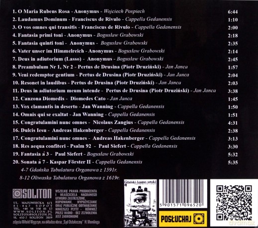 Skarby muzyki dawnego Gdańska- O Maria Rubens.. [CD]