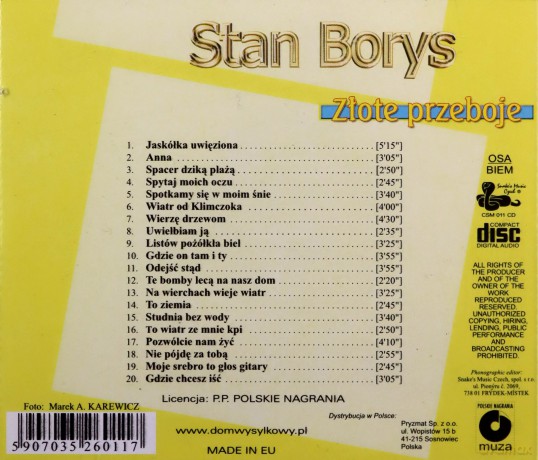 Stefan Borys - Złote Przeboje [CD]