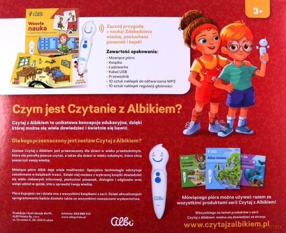 Czytaj z Albikiem  Set Pióro + Wesoła Nauka [KSIĄŻKA]