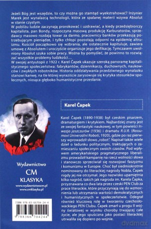Fabryka Absolutu. Klasyka literatury czeskiej - Karel Capek [KSIĄŻKA]