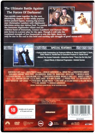 Highlander: Endgame (Nieśmiertelny IV: Ostatnia rozgrywka) [DVD]