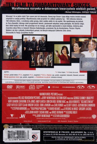 Ocean's 12: Dogrywka [DVD]