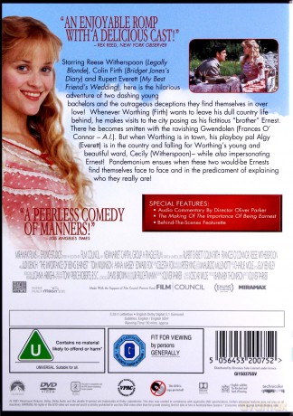 The Importance of Being Earnest (Bądźmy poważni na serio) [DVD]