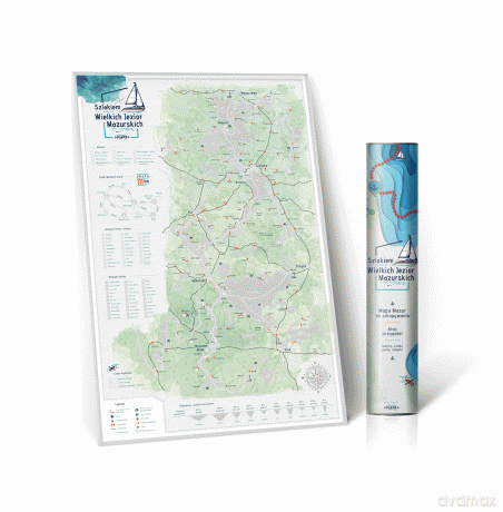 Mapa zdrapka Mazury