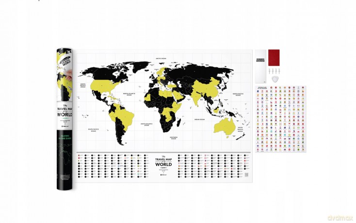 Mapa zdrapka Travel Map Glow World