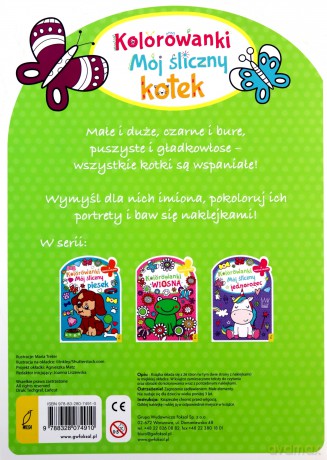 Mój śliczny kotek. Kolorowanka z wykrojnikiem - Opracowanie zbiorowe [KSIĄŻKA]