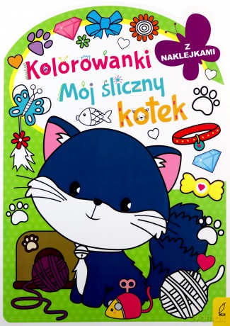 Mój śliczny kotek. Kolorowanka z wykrojnikiem - Opracowanie zbiorowe [KSIĄŻKA]