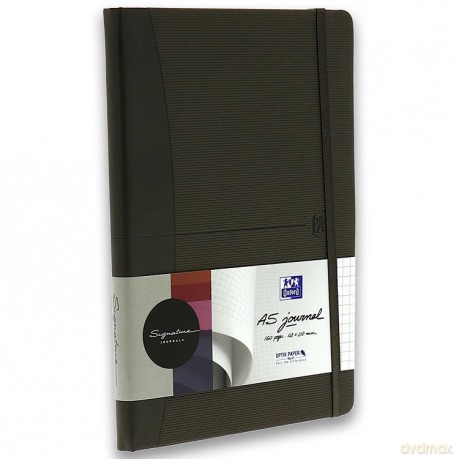Notatnik Oxford Signature A5, 80K 90G kratka szary