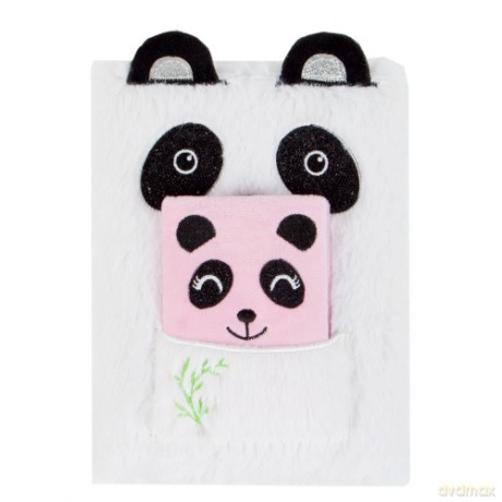 Notes pluszowy A5 panda