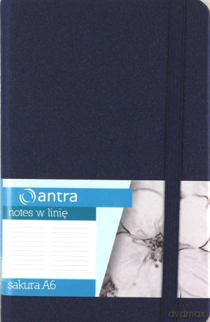 Notes sakura a6 linia granatowy