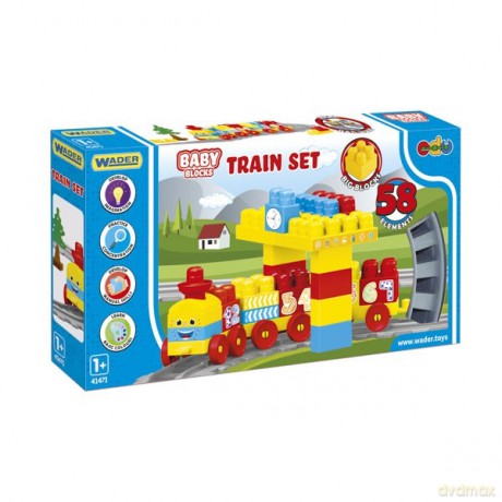 Baby Blocks Kolejka 2,24 m 58 el. [KLOCKI]