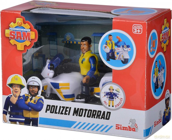 Pojazd Strażak Sam Motor policyjny z figurką