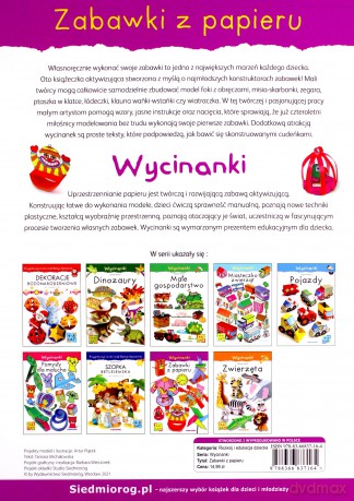Zabawki z papieru. Wycinanki - Michałowska Tamara, Dusk Barbara [KSIĄŻKA]