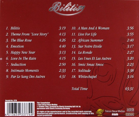 Bilitis soundtrack (Francis Lai) [CD]