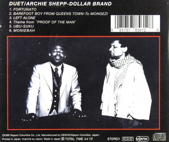 Archie Shepp, Dollar Brand: Duet [CD]