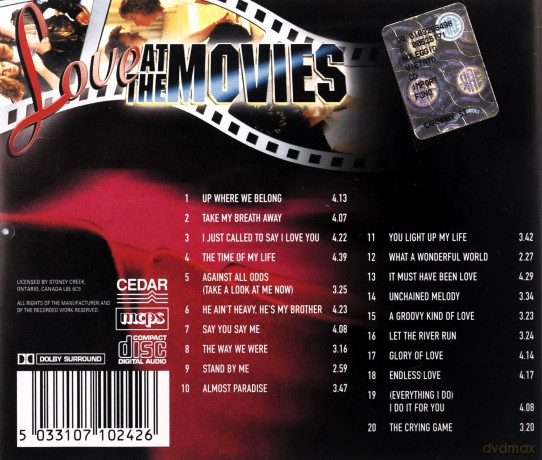 Love At The Movies soundtrack [CD]