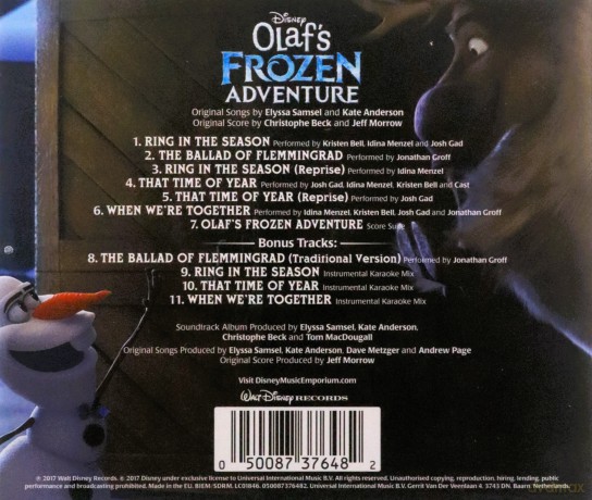 Olaf'S Frozen Adventure soundtrack [CD]