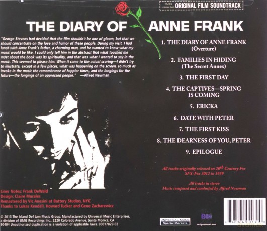 The Diary Of Anne Frank soundtrack [CD]