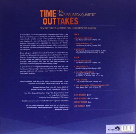 Dave Brubeck Quartet: Time Outtakes [Winyl]
