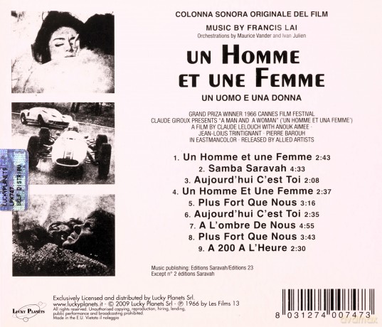 Un Homme Et Une Femme soundtrack (Francis Lai) [CD]