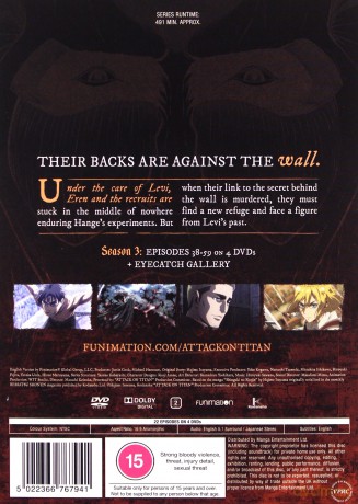 Attack On Titan - Complete Season 3 (Atak Tytanów) [4DVD]