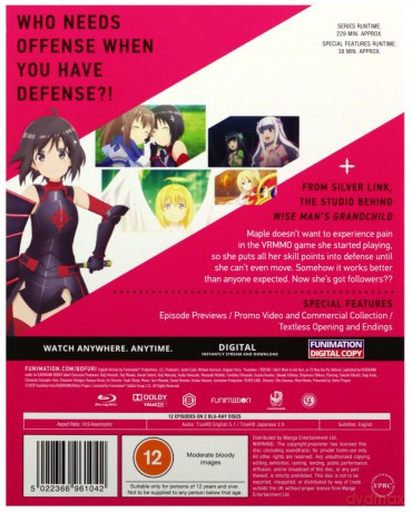 Bofuri: I Don't Want To Get Hurt. So I'll Max Out My Defence [2xBlu-Ray]
