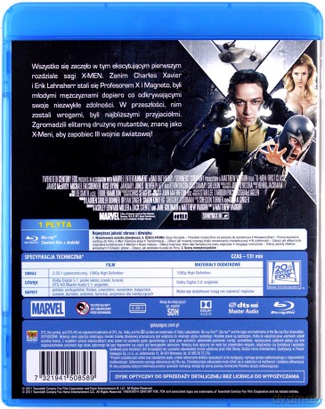 X-Men: Pierwsza klasa [Blu-Ray]