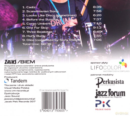 Jacek Pelc City Jazz Trio: Live Interactions With Krzysztof Herdzin Grzegorz Nadolny [CD]