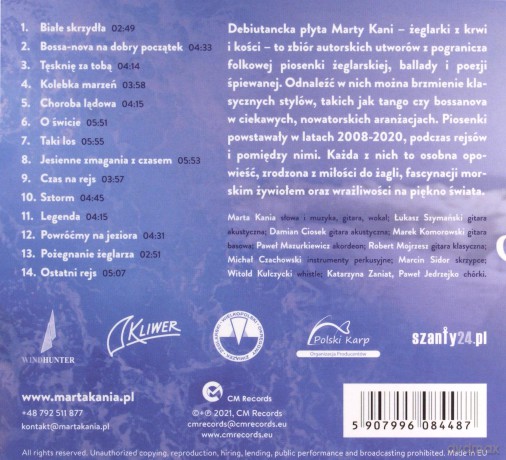 Marta Kania: Piosenki wodą pisane [CD]
