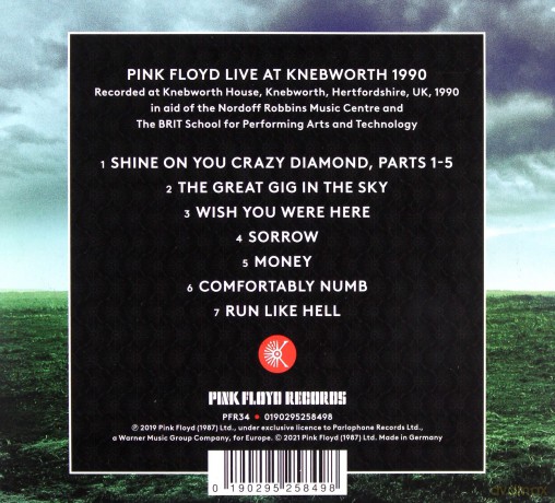 Pink Floyd: Live In Knewbworth 1990 (digipack) [CD]