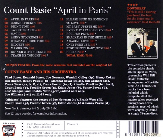 Count Basie: April In Paris [CD]