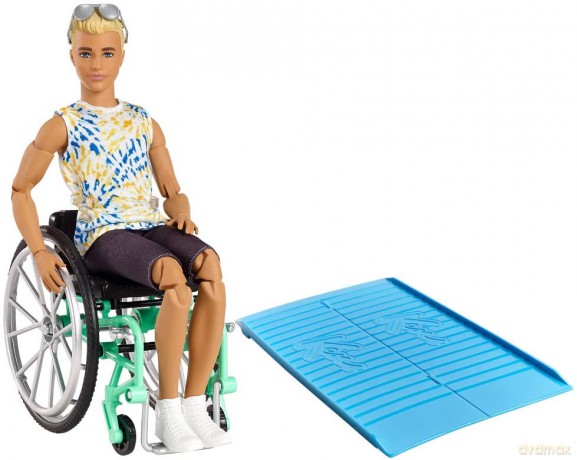 Barbie. Lalka ken na wózku inwalidzkim