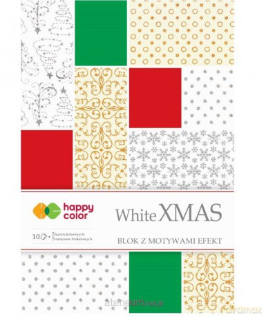 Blok Effect White Christmas 10 arkuszy mix wzorów