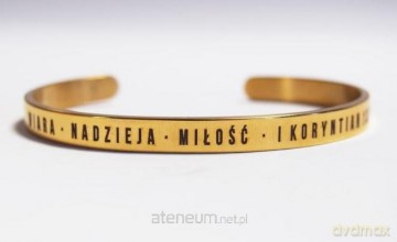 Bransoletka złota - Wiara nadzieja miłość