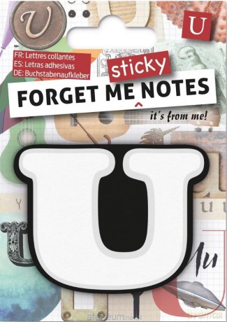 Forget me sticky notes kart samoprzylepne litera U